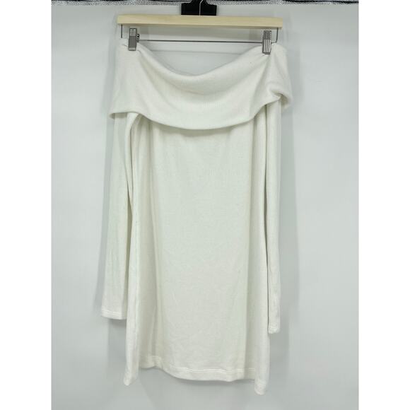 Enza Costa x REVOLVE | Off-shoulder Sweater Mini Dress in Winter White M - Picture 2 of 11